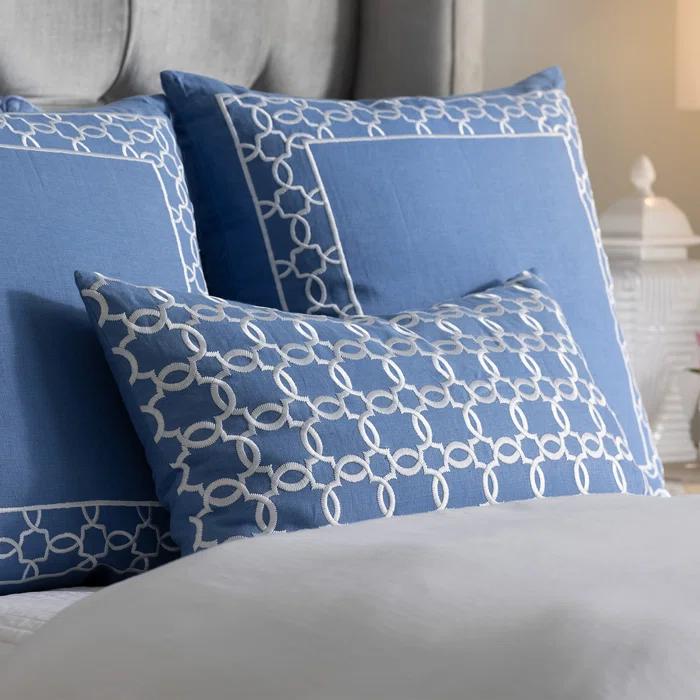 Lili Alessandra Lynx Embroidered Feather Throw Pillow