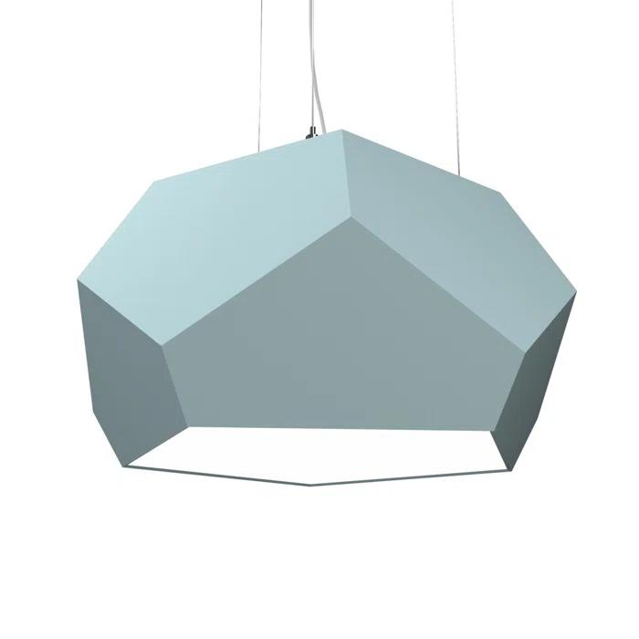 American Walnut Geometric LED Pendant Light