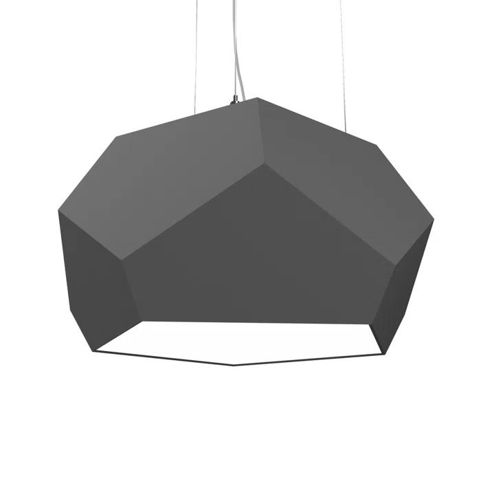 American Walnut Geometric LED Pendant Light