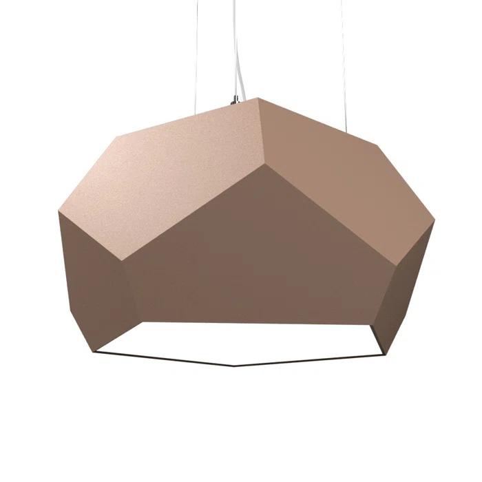 American Walnut Geometric LED Pendant Light
