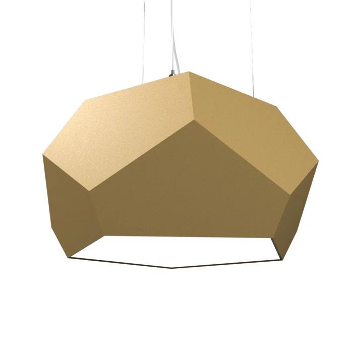 American Walnut Geometric LED Pendant Light
