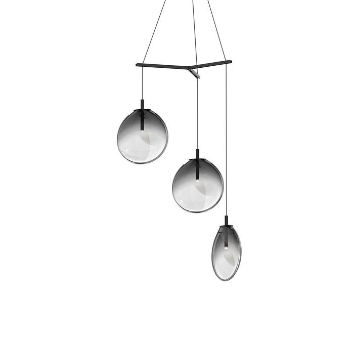 Cantina 3 - Light Satin Black Cluster Pendant
