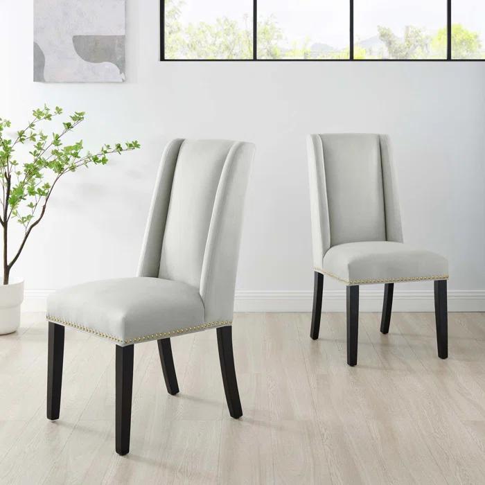 Modway Baron Performance Velvet Dining Chairs by Modway (Set of 2)