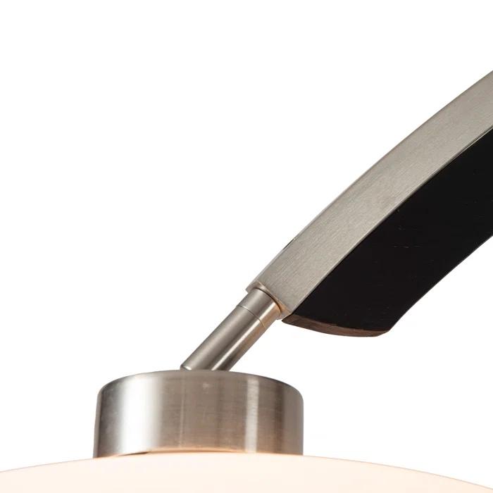 Nova of California Vaulted Arc Floor Lamp by Peter Morelli - 86", 1968 design, Black Wood, Satin Nickel, Dimmer Switch, V-base