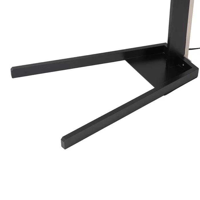 Nova of California Vaulted Arc Floor Lamp by Peter Morelli - 86", 1968 design, Black Wood, Satin Nickel, Dimmer Switch, V-base