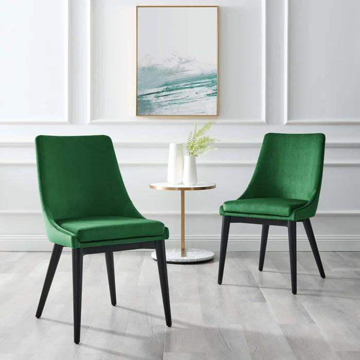 Modway Viscount Accent Performance Velvet Dining Chairs by Modway (Set of 2)