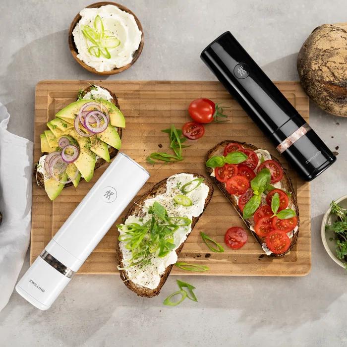 Black Matte Electric Salt and Pepper Mill with Ceramic Grinder