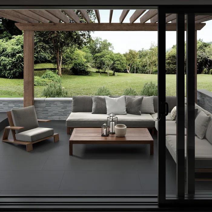 24" x 47" Porcelain Concrete Look Wall & Floor Tile