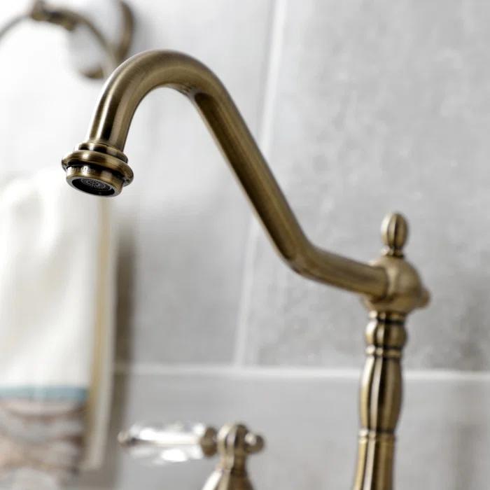 Kingston Brass Wilshire Double-Handle 3-Hole Widespread Kitchen Faucet