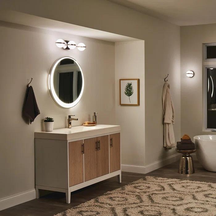 5.25 Inch 12W 1 Led Wall Sconce-Polished Nickel Finish Elan Lighting 85090Pn
