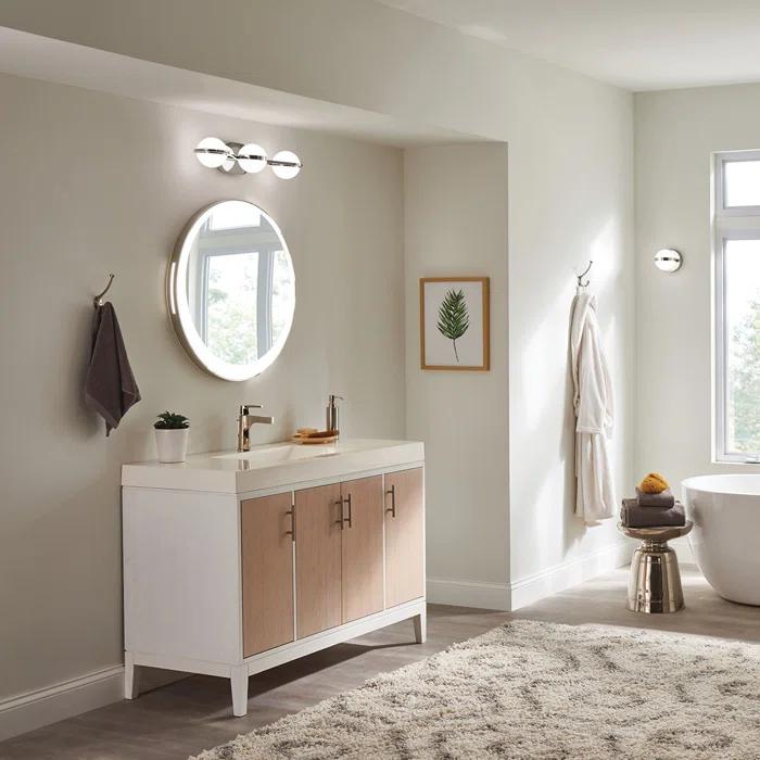 5.25 Inch 12W 1 Led Wall Sconce-Polished Nickel Finish Elan Lighting 85090Pn