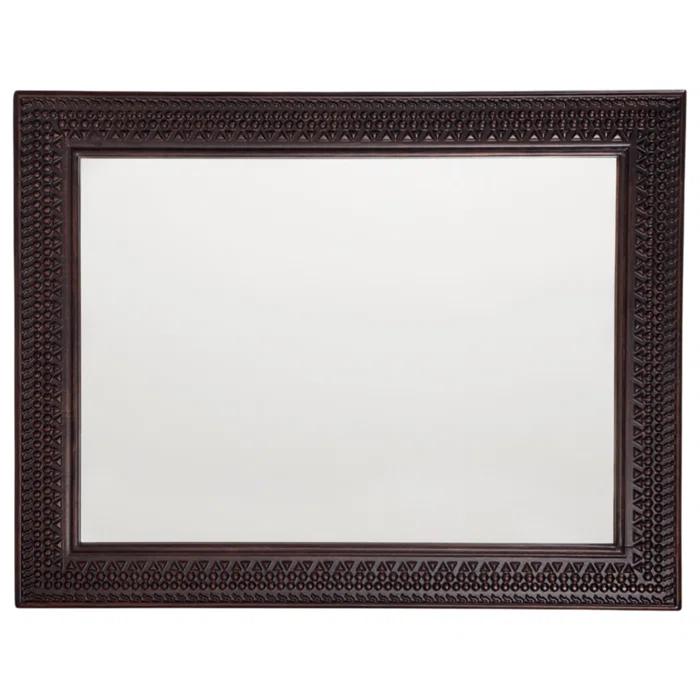 Ebern Designs Solid Wood Flat Mirror