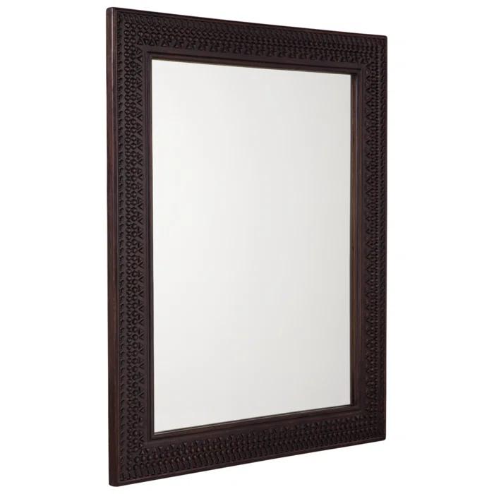 Ebern Designs Solid Wood Flat Mirror