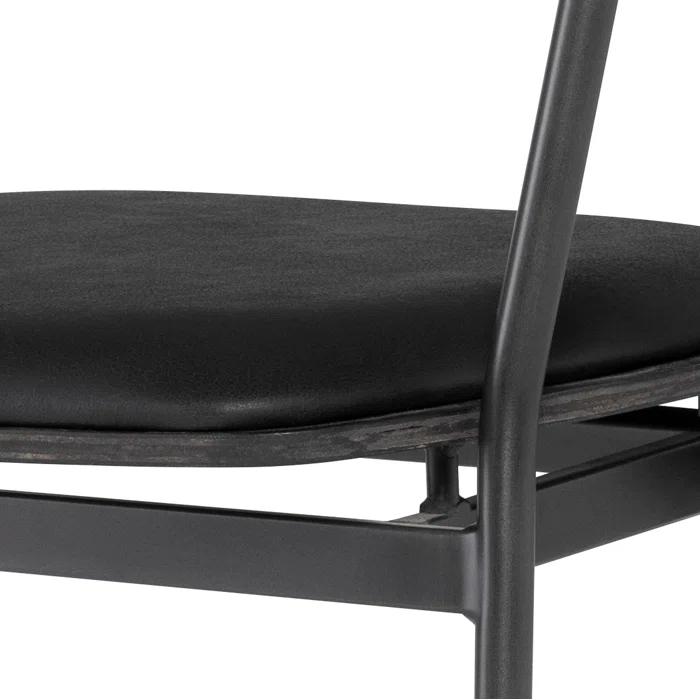 Genuine Leather Upholstered Armchair