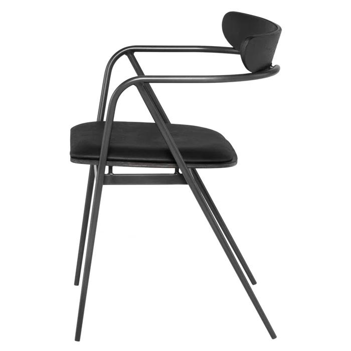 Genuine Leather Upholstered Armchair
