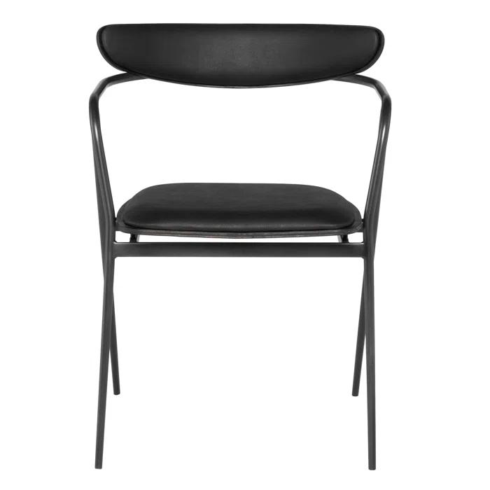 Genuine Leather Upholstered Armchair