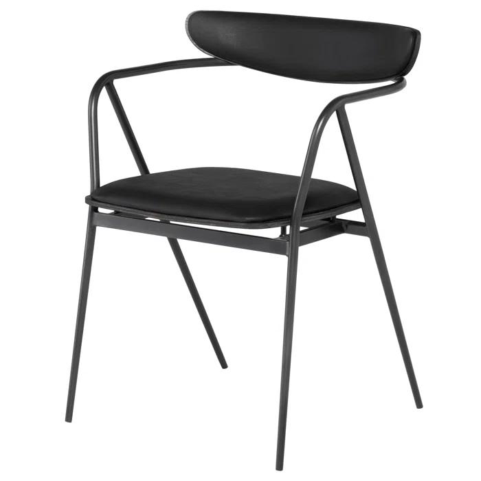 Genuine Leather Upholstered Armchair