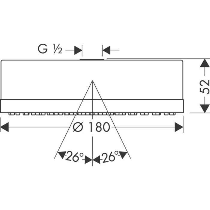 Citterio Full/Standard Fixed Shower Head 2.5 GPM GPM