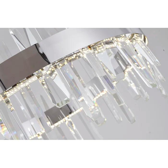 Bethel International LED Chandelier  Chrome Stainless Steel & Crystal