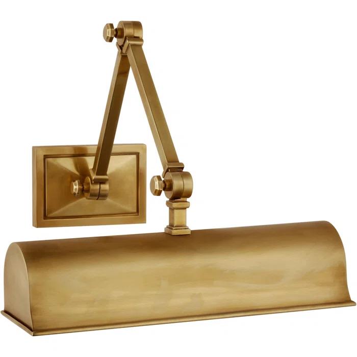 Jane 7.5'' Hand-Rubbed Antique Brass Dimmable Swing Arm Library Light