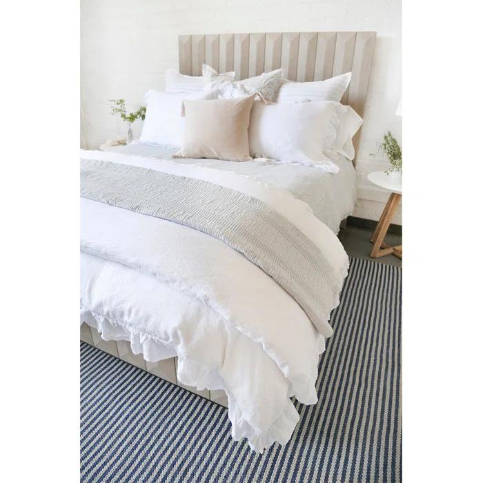 Nantucket Cotton Matelassé Coverlet by Pom Pom at Home - Grey / King