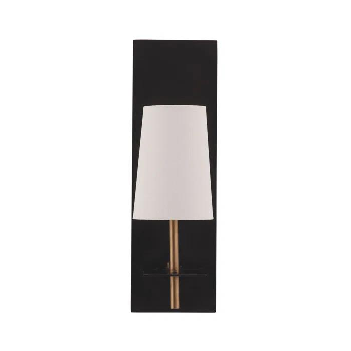 Neo 18" Blackened Iron Wallchiere with Antique Brass Collar