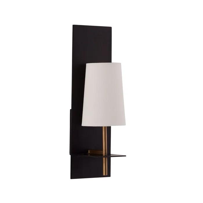 Neo 18" Blackened Iron Wallchiere with Antique Brass Collar