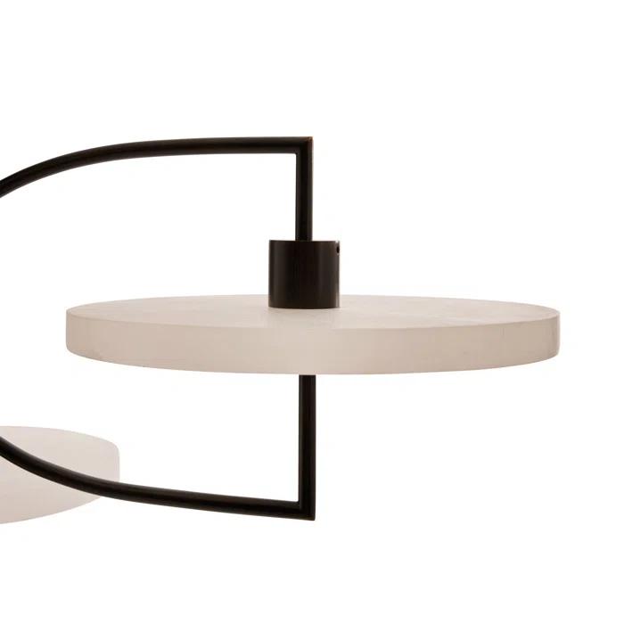 Moshi Bronze Steel and White Alabaster LED Tree Floor Lamp