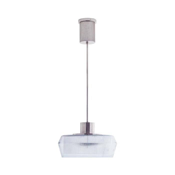 Holm 19" Indoor/Outdoor Glass Drum Pendant with Pewter Finish