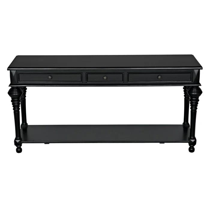 Noir Colonial 72'' Solid Wood Console Table