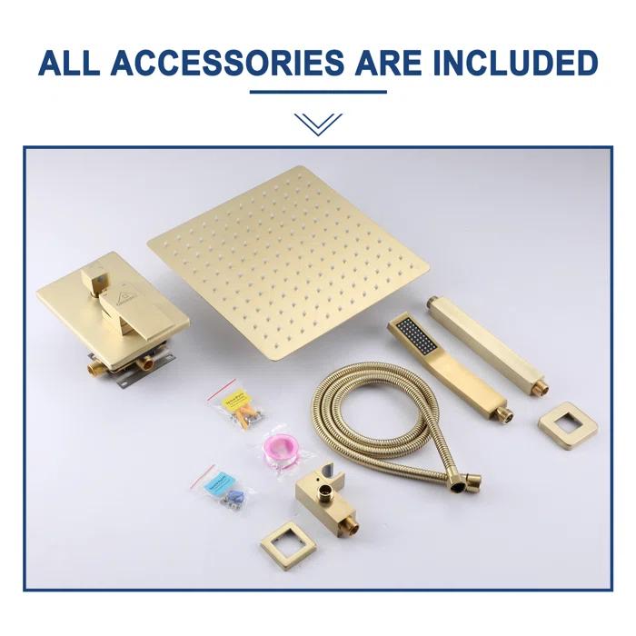 CASAINC All-In-One Kit with Rough in-Valve CS3602-12BG