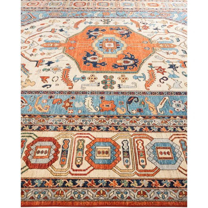 One-of-a-Kind 11' 3" X 15' 10" New Age Wool Area Rug in Orange