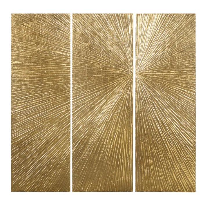 Madison Park Signature Sunburst 3-Piece Hand-Painted Resin Wall Art