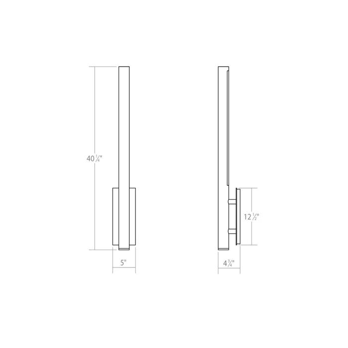 SONNEMAN Flue Aluminum LED Armed Sconce