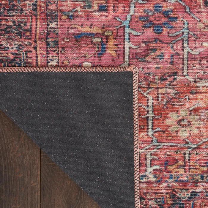 Bungalow Rose Machine Washable Oriental Red Area Rug