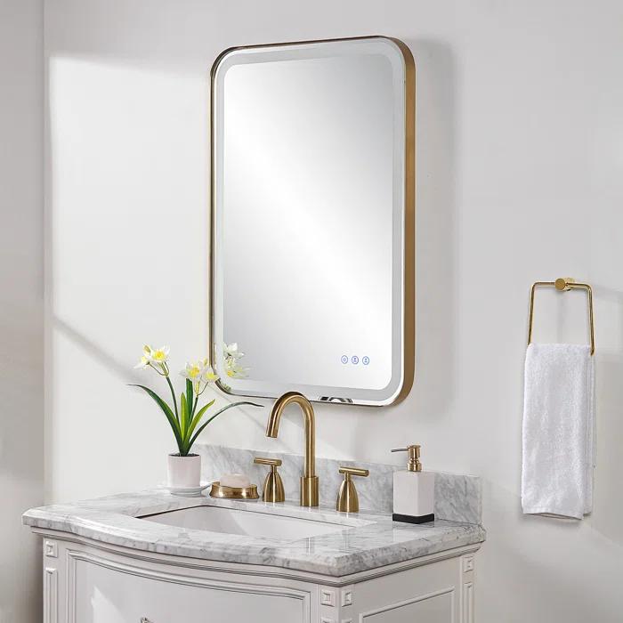 Uttermost Crofton Metal Flat LED Wall Mirror