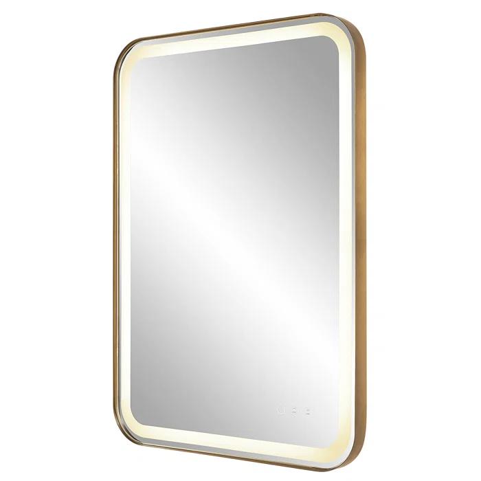 Uttermost Crofton Metal Flat LED Wall Mirror