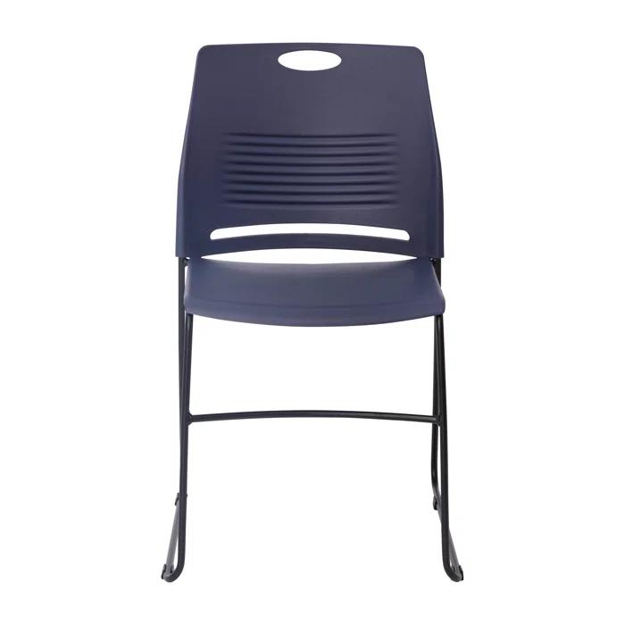 Flash Furniture Hercules Series Commercial Grade 660 LB. Capacity Plastic Stack Chair with Steel Sled Base