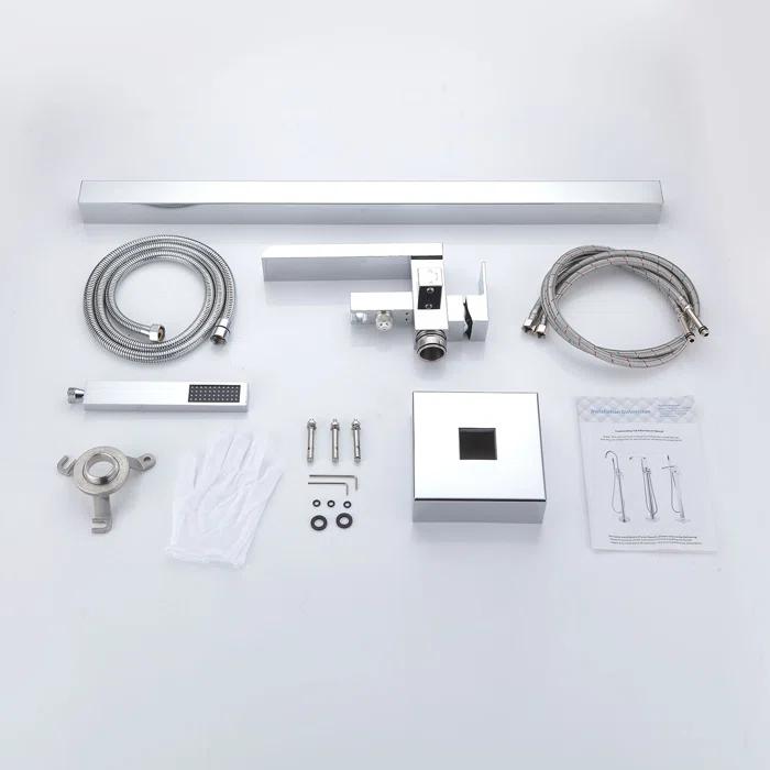 1 Handle Bathroom Freestanding Tub Filler with Diverter