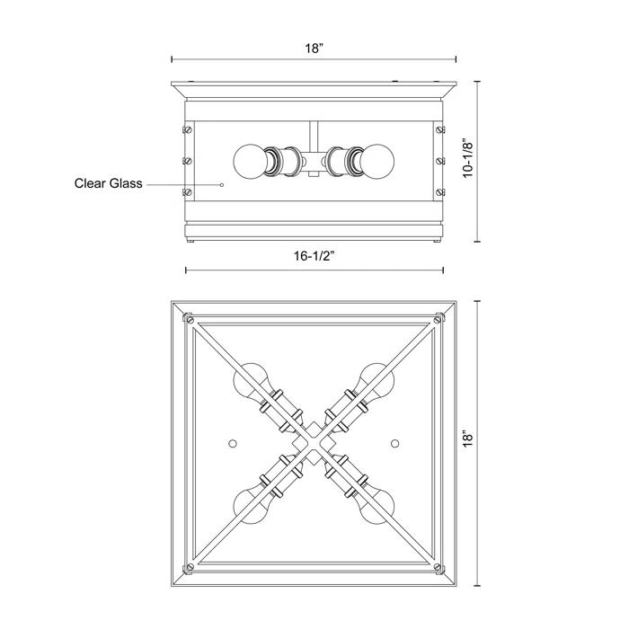 Alora Lighting Douglas Glass Flush Mount