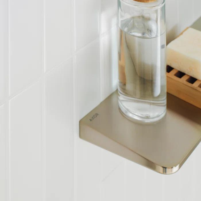 AXOR Universal Circular 16-inch Modern Shelf, 16" in Brushed Nickel, 42844820