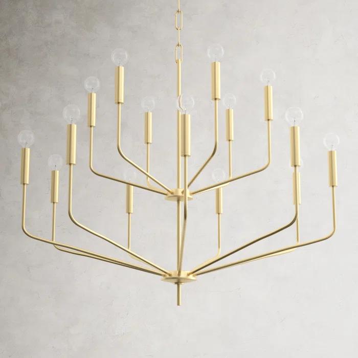 Aneyda 15 Light Metal Dimmable Chandelier