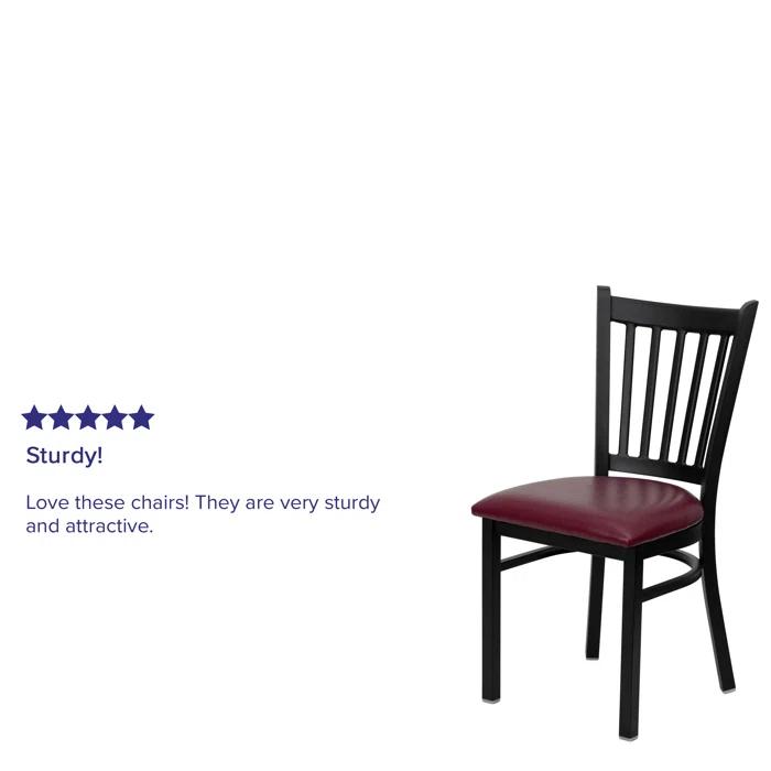 Flash Furniture Hercules Prompton Modern Vertical Back Metal Restaurant Chairs by Flash Furniture (Set of 2)