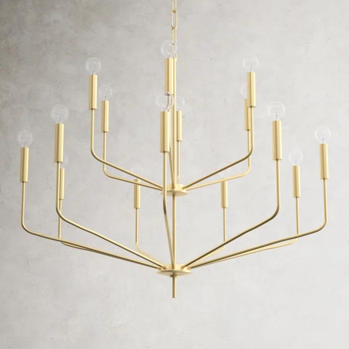 Aneyda 15 Light Metal Dimmable Chandelier