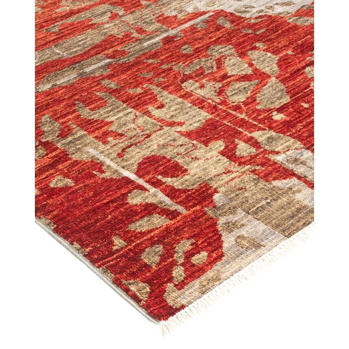 Solo Rugs Hand Knotted Wool Contemporary Eclectic Gray Area Rug 9' 1" x 11' 9" | Perigold