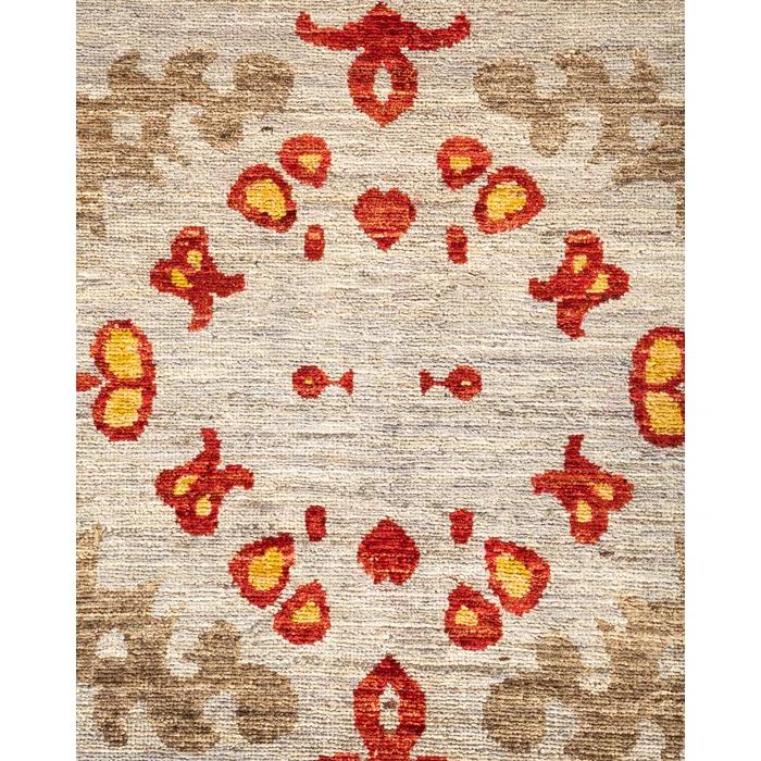 Solo Rugs Hand Knotted Wool Contemporary Eclectic Gray Area Rug 9' 1" x 11' 9" | Perigold