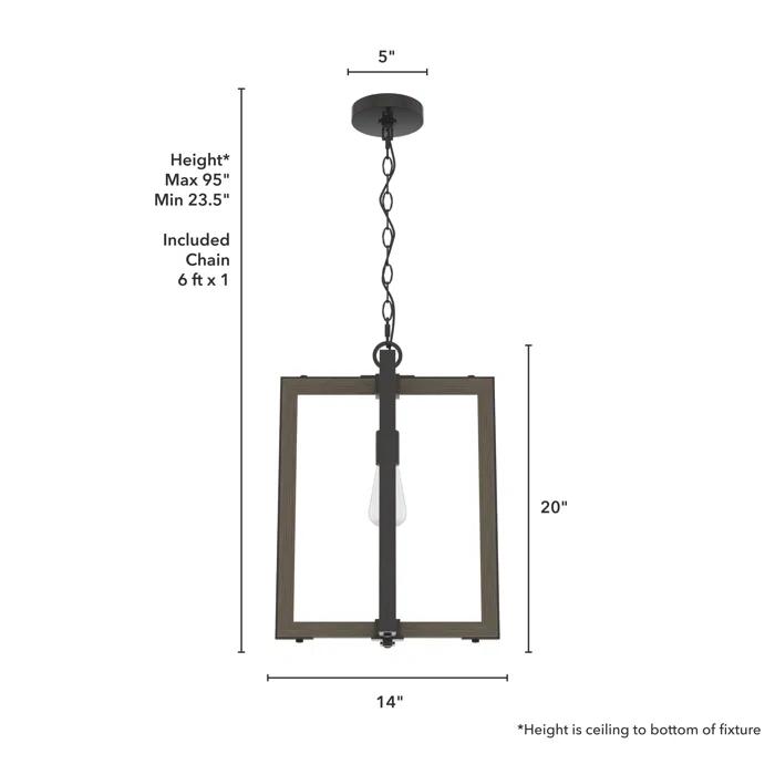 Woodburn 1 - Light Single Geometric Pendant
