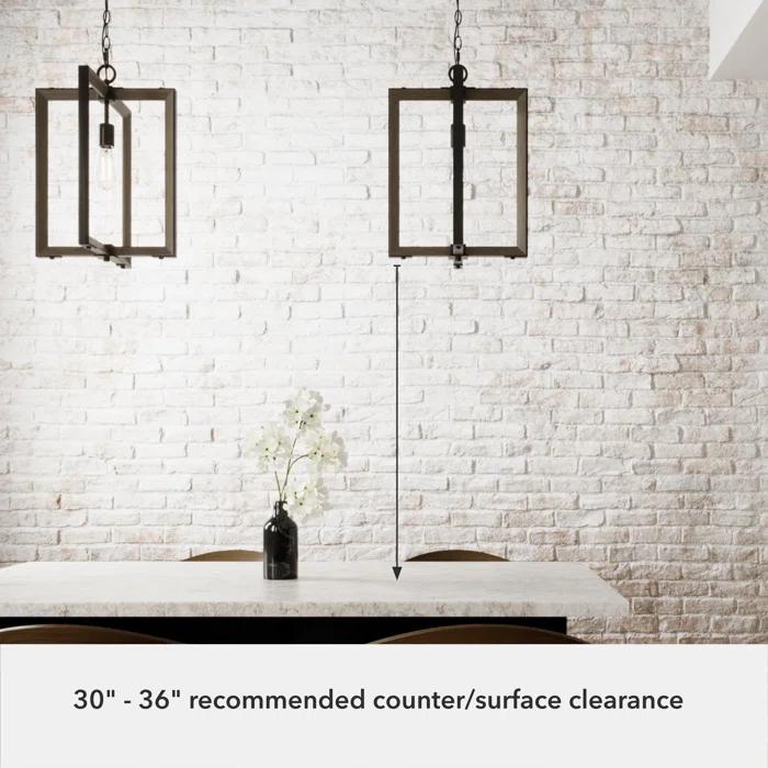 Woodburn 1 - Light Single Geometric Pendant