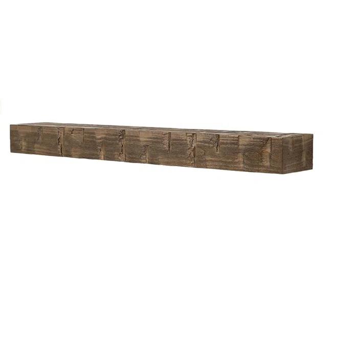 Mantel Directs Country Living Wood Fireplace Mantel Shelf - Bodie Rustic Hand Distressed Pine With Worn, Reclaimed Log Look; For Fireplaces, Hearths & Décor