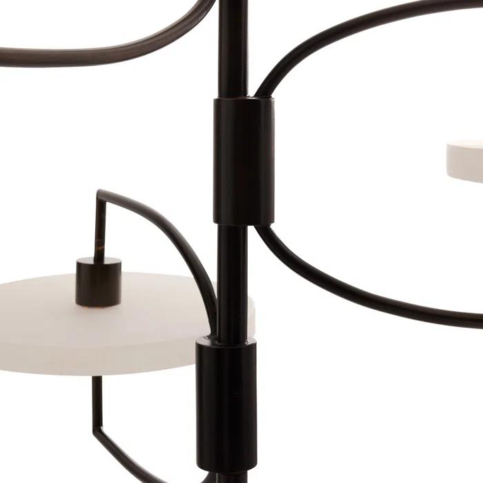 Moshi Bronze Steel and White Alabaster LED Tree Floor Lamp